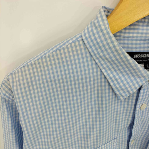コムデギャルソンオムドゥ COMME des GARCONS HOMME DEUX 24ss ギンガムチェック パッチワーク 長袖シャツ メンズ JPN:L