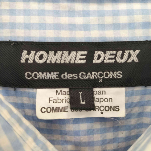 コムデギャルソンオムドゥ COMME des GARCONS HOMME DEUX 24ss ギンガムチェック パッチワーク 長袖シャツ メンズ JPN:L