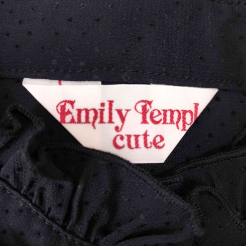 Emily Femple cute フリル レース ドット 長袖ブラウス レディース
