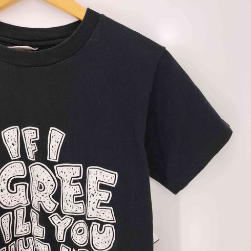 アンビル Anvil 90s USA製 袖シングルステッチ IF AGREE WILL YOU SHUT UP クルーネック 半袖 Tシャツ メンズ JPN:L