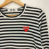プレイコムデギャルソン PLAY COMME des GARCONS AD2016 ハートワッペン ボーダーカットソー レディース JPN:M