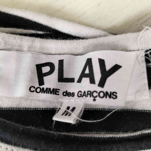プレイコムデギャルソン PLAY COMME des GARCONS AD2016 ハートワッペン ボーダーカットソー レディース JPN:M
