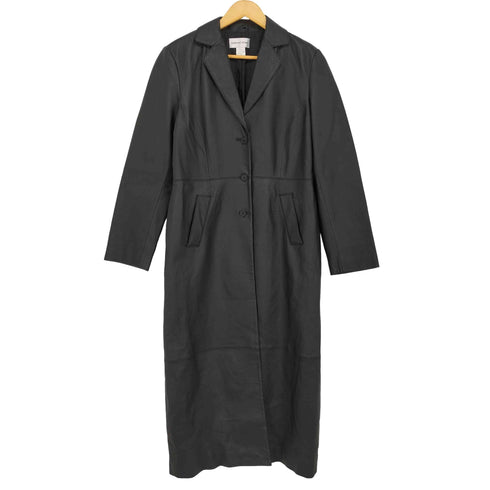 NEWPORT NEWS 本革 ロングレザーコート メンズ import:M