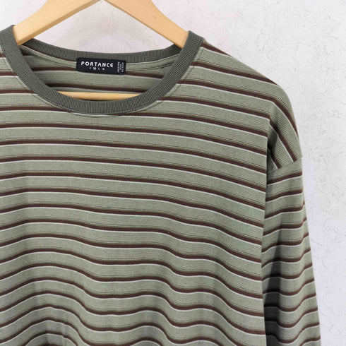 PORTANCE ポータンス OG STRIPED L/S TEE OG ストライプ ロングスリーブ Tシャツ メンズ M