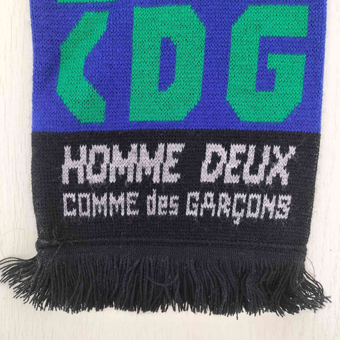 コムデギャルソンオムドゥ COMME des GARCONS HOMME DEUX 25aw ACRYLIC JACQUARD アクリルジャガード フリンジ サッカーマフラー メンズ