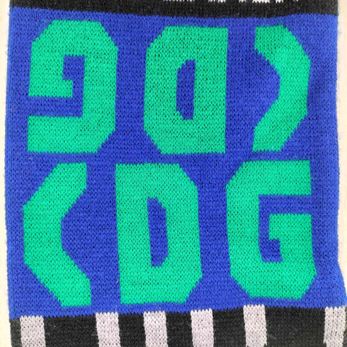 コムデギャルソンオムドゥ COMME des GARCONS HOMME DEUX 25aw ACRYLIC JACQUARD アクリルジャガード フリンジ サッカーマフラー メンズ