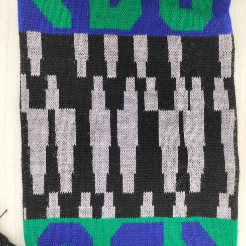 コムデギャルソンオムドゥ COMME des GARCONS HOMME DEUX 25aw ACRYLIC JACQUARD アクリルジャガード フリンジ サッカーマフラー メンズ