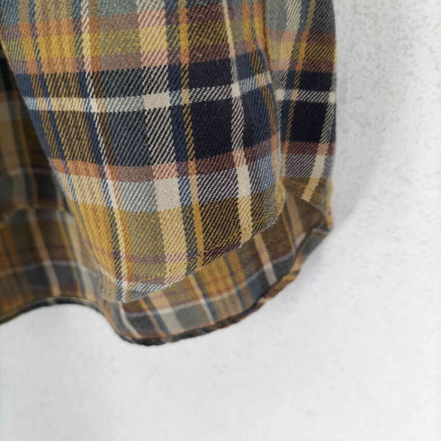 フォックスファイヤー foxfire 90s- ジップ ポケット チェック 長袖 ネルシャツ メンズ M
