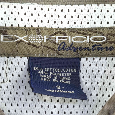 EXO FFICIO エクスオフイシオ コットン ポリ 長袖 フィッシング シャツ メンズ S