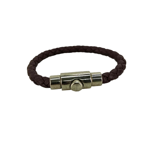 サルヴァトーレフェラガモ Salvatore Ferragamo 編み込み ウーブンレザー ブレスレット メンズ