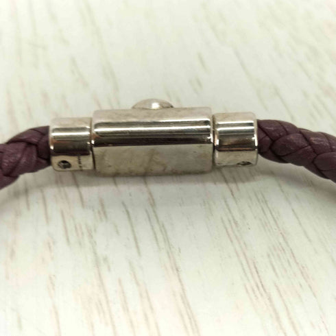 サルヴァトーレフェラガモ Salvatore Ferragamo 編み込み ウーブンレザー ブレスレット メンズ