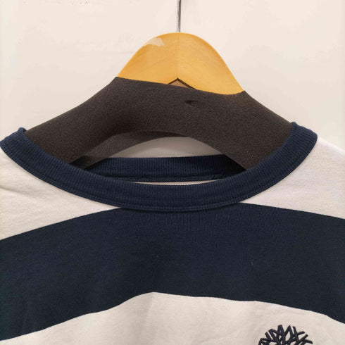 ティンバーランド Timberland ロゴ刺繍 ボーダー クルーネックTシャツ メンズ JPN:L