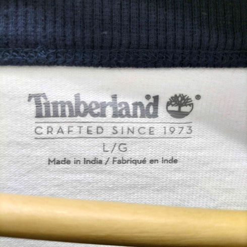 ティンバーランド Timberland ロゴ刺繍 ボーダー クルーネックTシャツ メンズ JPN:L