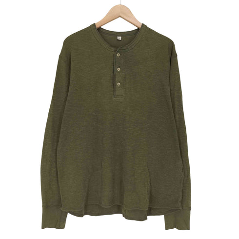 ユニクロ UNIQLO OLD サーマル ヘンリーネックカットソー メンズ JPN:XL