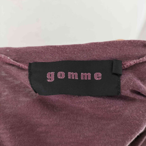 ゴム gomme バルーンギャザー サイドボタン 製品染め デザイン Tシャツ メンズ JPN:M