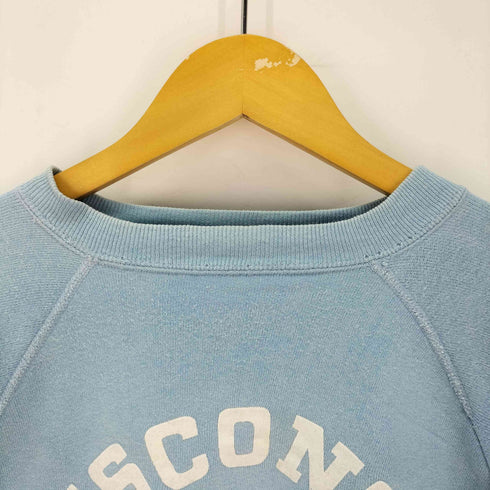 50S~60S WISCONSIN フェルトプリント カレッジプリント ラグランスウェット 四本針 脇下ガゼット メンズ