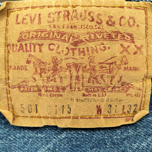 リーバイス Levis 80S USA製 ボタン裏544 スモールe 501 センタープレス ボタンフライデニムパンツ メンズ 31