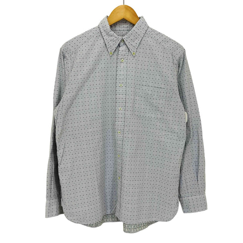 ユナイテッドアローズグリーンレーベルリラクシング UNITED ARROWS green label relaxing 刺し子 ドット ボタンダウン シャツ メンズ JPN:M