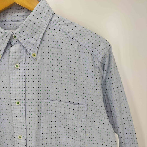 ユナイテッドアローズグリーンレーベルリラクシング UNITED ARROWS green label relaxing 刺し子 ドット ボタンダウン シャツ メンズ JPN:M