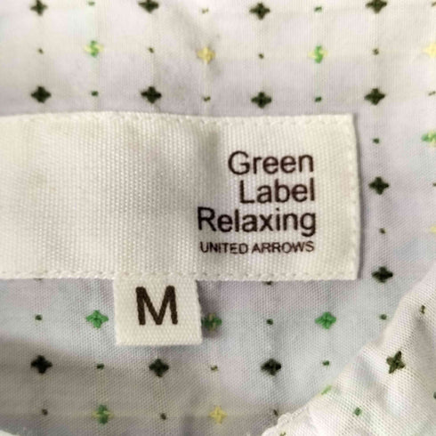 ユナイテッドアローズグリーンレーベルリラクシング UNITED ARROWS green label relaxing 刺し子 ドット ボタンダウン シャツ メンズ JPN:M