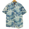 クイックシルバー Quiksilver ドクロ 半袖 アロハシャツ メンズ import:L