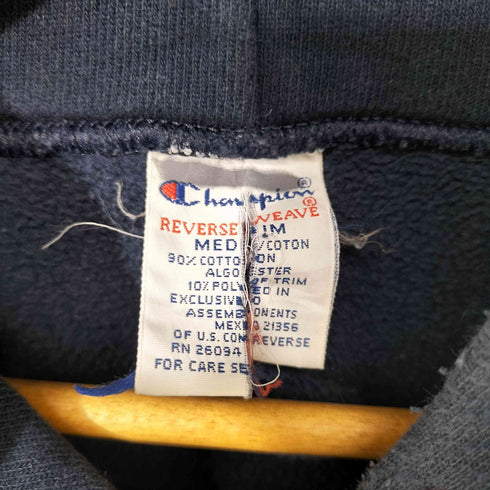 チャンピオン Champion 90S REVERSE WEAVE リバースウィーブ 刺繍タグ 二段プリント プルオーバーパーカー メンズ JPN:M