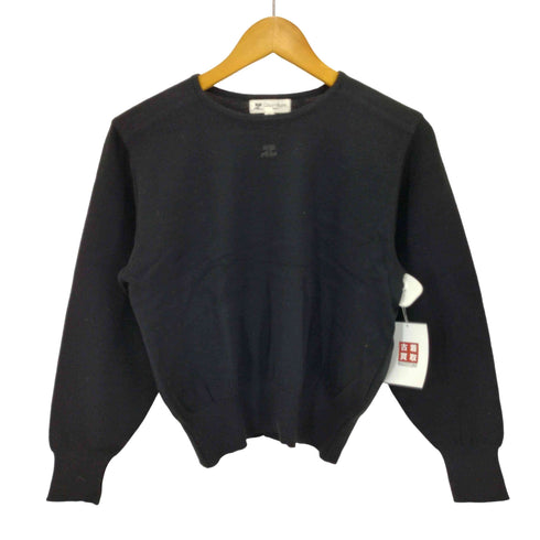 クレージュ courreges センター ロゴ 刺繍 プルオーバー ニット レディース JPN:9号