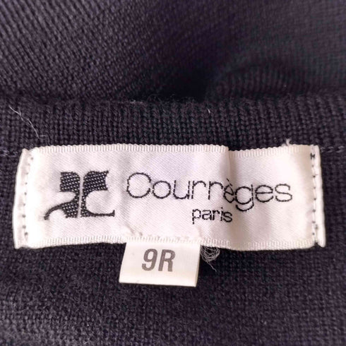 クレージュ courreges センター ロゴ 刺繍 プルオーバー ニット レディース JPN:9号