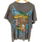 American Thunder アメリカンサンダー The Strong Survive イーグル サンダー 両面プリント クルーネックTシャツ 袖裾シングル フェード メンズ