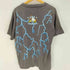 American Thunder アメリカンサンダー The Strong Survive イーグル サンダー 両面プリント クルーネックTシャツ 袖裾シングル フェード メンズ