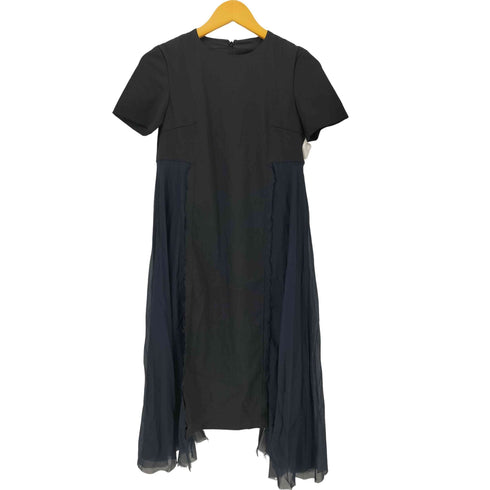 メゾンマルジェラ Maison Margiela 17ss シフォンプリーツ切替ワンピース レディース