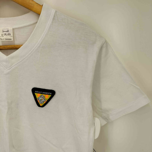 ヘリーハンセン HELLY HANSEN 90S ロゴ ワッペン 両面 プリント Vネック Tシャツ シングルステッチ メンズ import:S