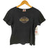 ハーレーダビッドソン HARLEY-DAVIDSON Beaded Logo Embroidered Crewneck T-Shirt ビーズ ロゴ刺繍 S/S クルーネック Tシャツ Y2K レディース import:L