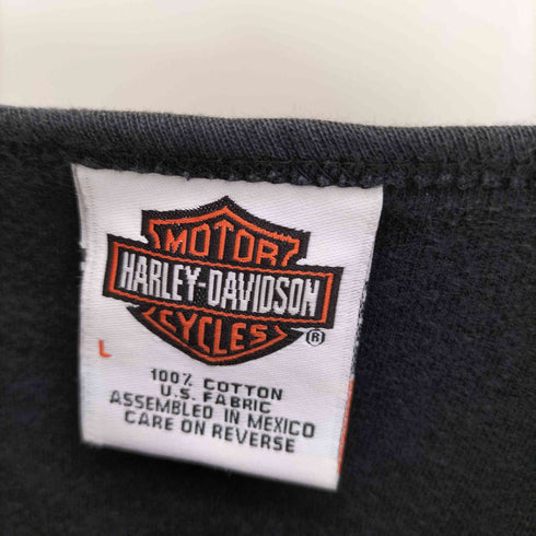 ハーレーダビッドソン HARLEY-DAVIDSON Beaded Logo Embroidered Crewneck T-Shirt ビーズ ロゴ刺繍 S/S クルーネック Tシャツ Y2K レディース import:L