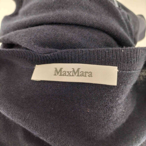 マックスマーラ MAX MARA 異素材切替 フリル ニットカーディガン レディース