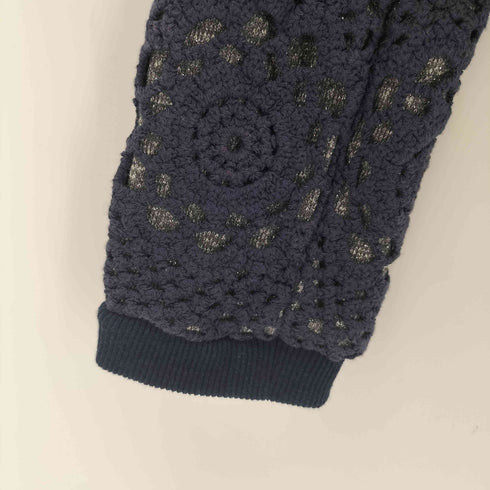 デシグアル Desigual 異素材切替 クロシェ編み 刺繍 デニムジャケット レディース 38