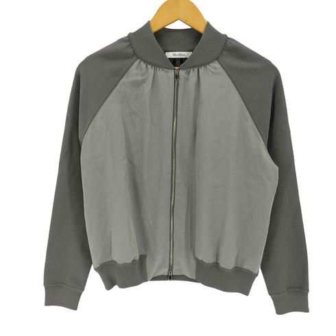 マックスマーラ MAX MARA 異素材切替 ダブルジップ リブブルゾン レディース