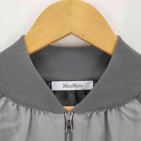 マックスマーラ MAX MARA 異素材切替 ダブルジップ リブブルゾン レディース
