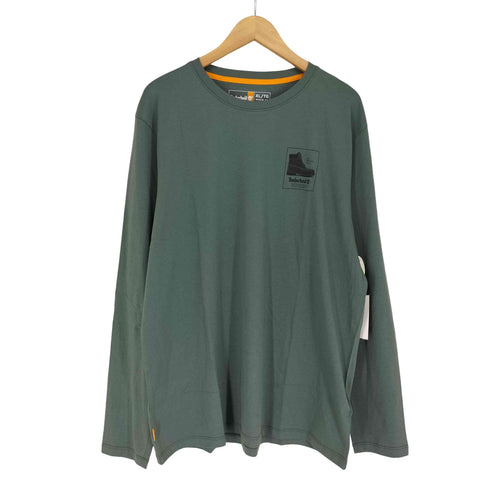 ティンバーランド Timberland イエローブーツプリント ロングスリーブカットソー メンズ JPN:XL
