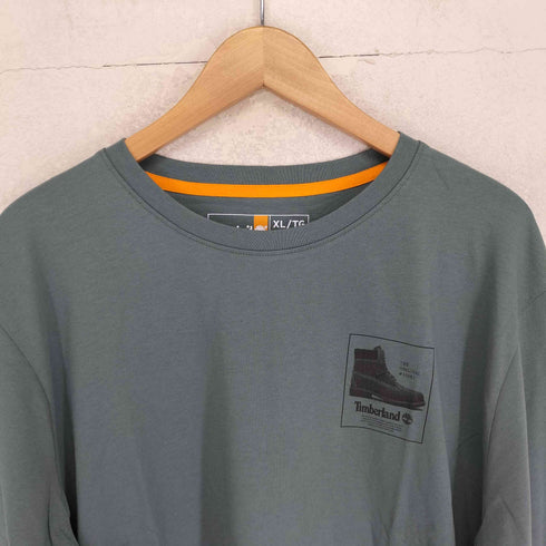 ティンバーランド Timberland イエローブーツプリント ロングスリーブカットソー メンズ JPN:XL
