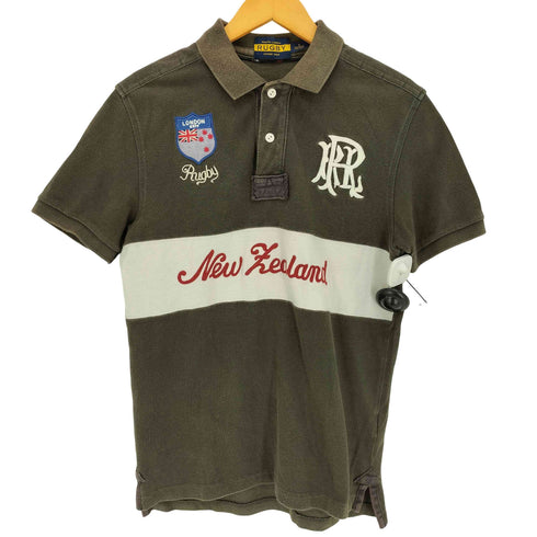 ラグビーラルフローレン Rugby Ralph Lauren 00S New Zealand ビッグRR刺繍 S/S ラガー ポロ シャツ メンズ import:S
