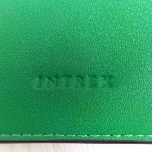 INTREX 編み込み レザー 二つ折り 長財布 メンズ