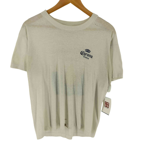 80-90s 袖・裾シングルステッチ 企業ロゴ バックプリント 半袖 Tシャツ メンズ