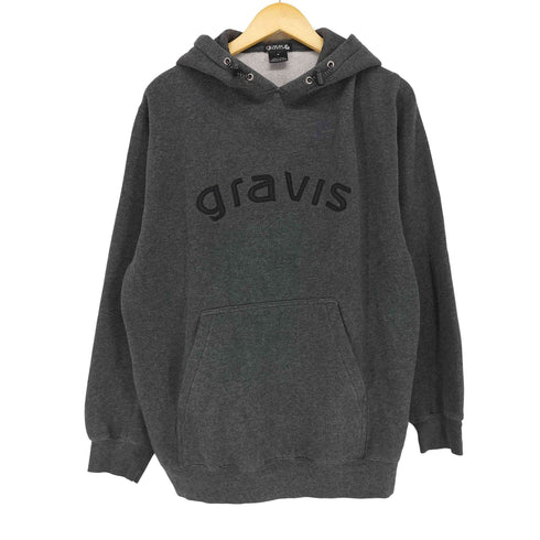 グラビス gravis ロゴ 刺繍 プルオーバー フーディー パーカー メンズ M