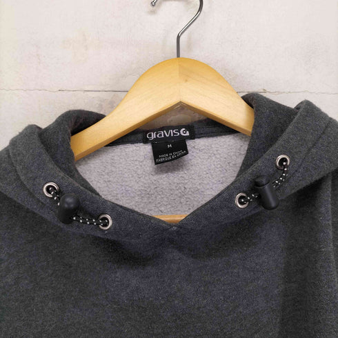 グラビス gravis ロゴ 刺繍 プルオーバー フーディー パーカー メンズ M