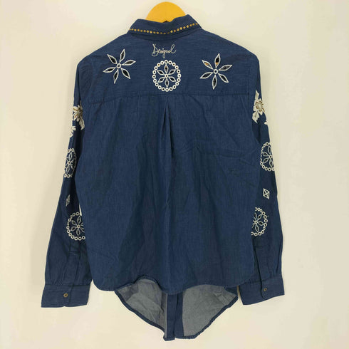 デシグアル Desigual CAM Dresde フローラル刺繍 デニムシャツ レディース import:XXL