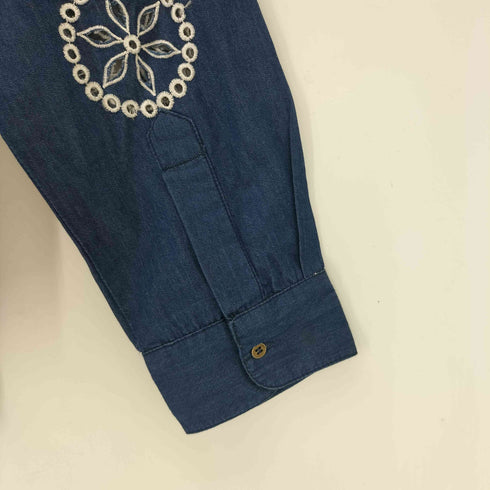 デシグアル Desigual CAM Dresde フローラル刺繍 デニムシャツ レディース import:XXL