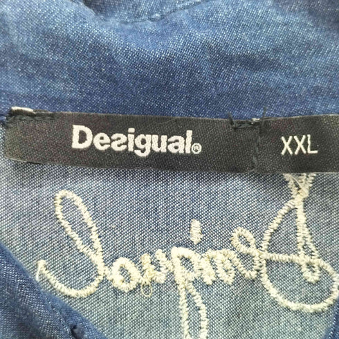 デシグアル Desigual CAM Dresde フローラル刺繍 デニムシャツ レディース import:XXL
