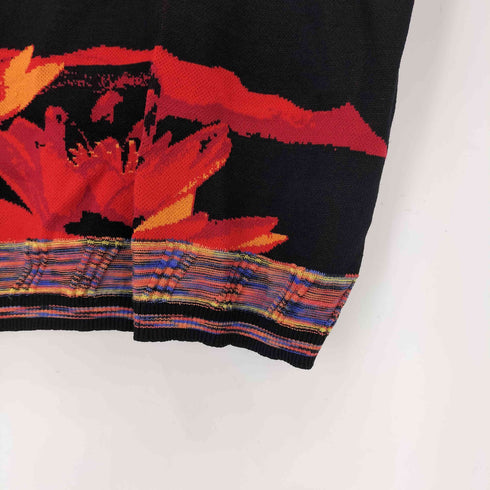 デシグアル Desigual イラストプリント デザイン半袖ニットTシャツ レディース import:M