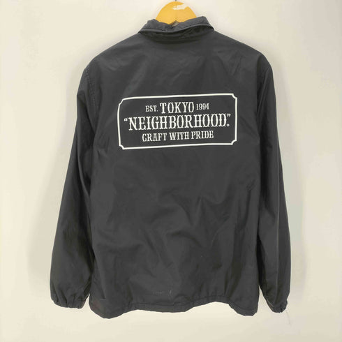 ネイバーフッド NEIGHBORHOOD BROOKS HEAD / N-JKT 両面 プリント ブラック ナイロン コーチ ジャケット メンズ JPN:M